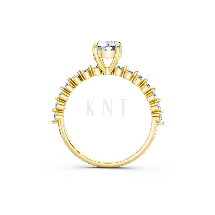 Nhẫn đính hôn R481 màu Vàng Gold thiết kế tinh xảo, độc đáo