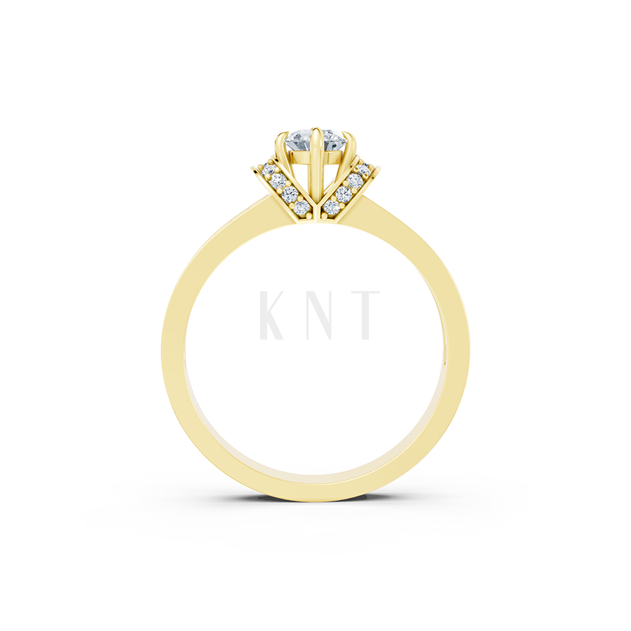 NHẪN ĐÍNH HÔN- R54 màu Vàng Gold vàng 10K/14K/18K/607 cao cấp, thanh lịch