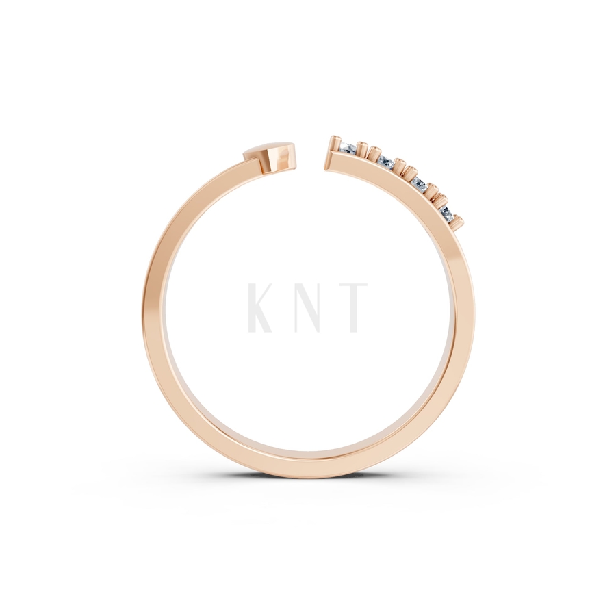 Nhẫn Nữ EURO Style RNN25 màu vàng hồng Rose Gold vàng đẹp, họa tiết hình học, độc đáo