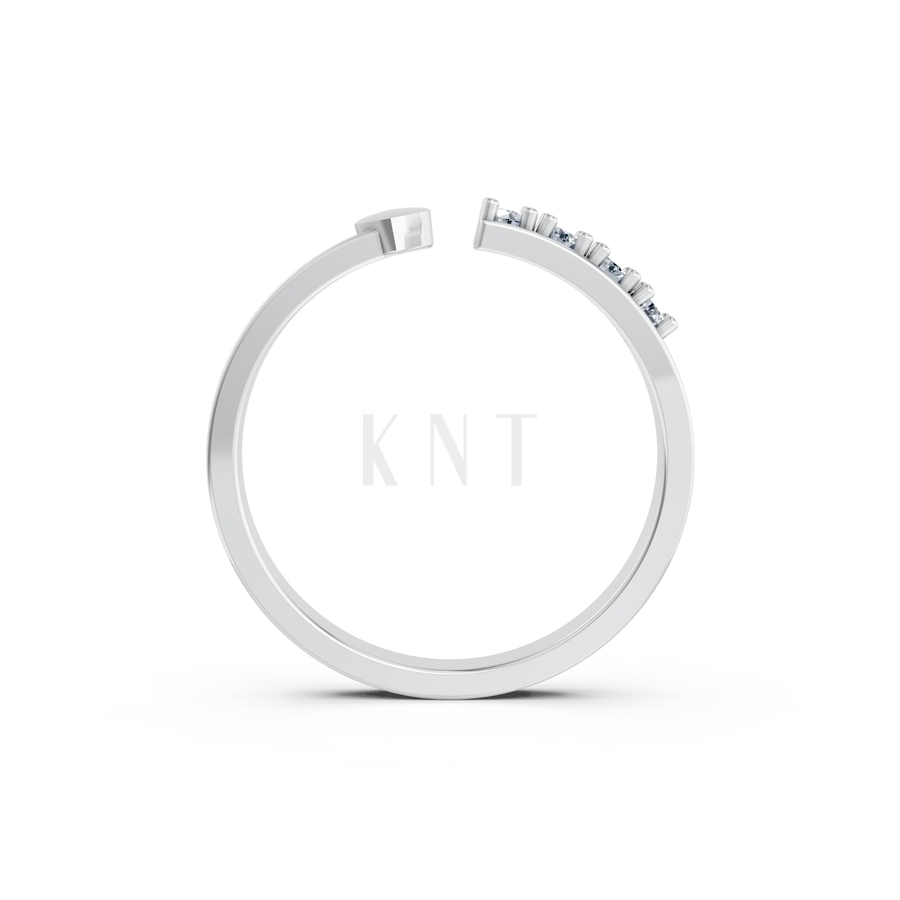 Nhẫn Nữ EURO Style RNN25 màu vàng trắng White Gold vàng sáng, đường nét sắc sảo, tinh tế