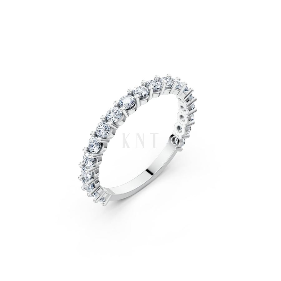 Nhẫn nữ Euro Style RNN11 màu vàng trắng White Gold kiểu dáng hiện đại, nổi bật