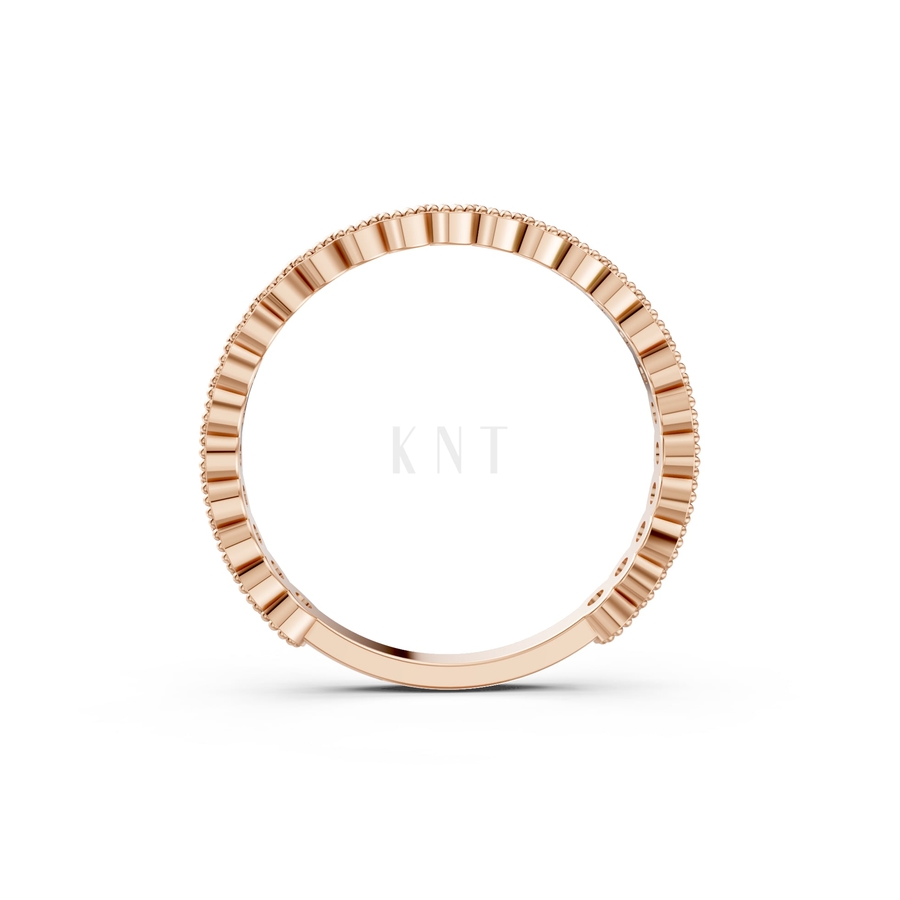 Nhẫn nữ Euro Style RNN3 màu vàng hồng Rose Gold vàng đẹp, họa tiết hình học, độc đáo