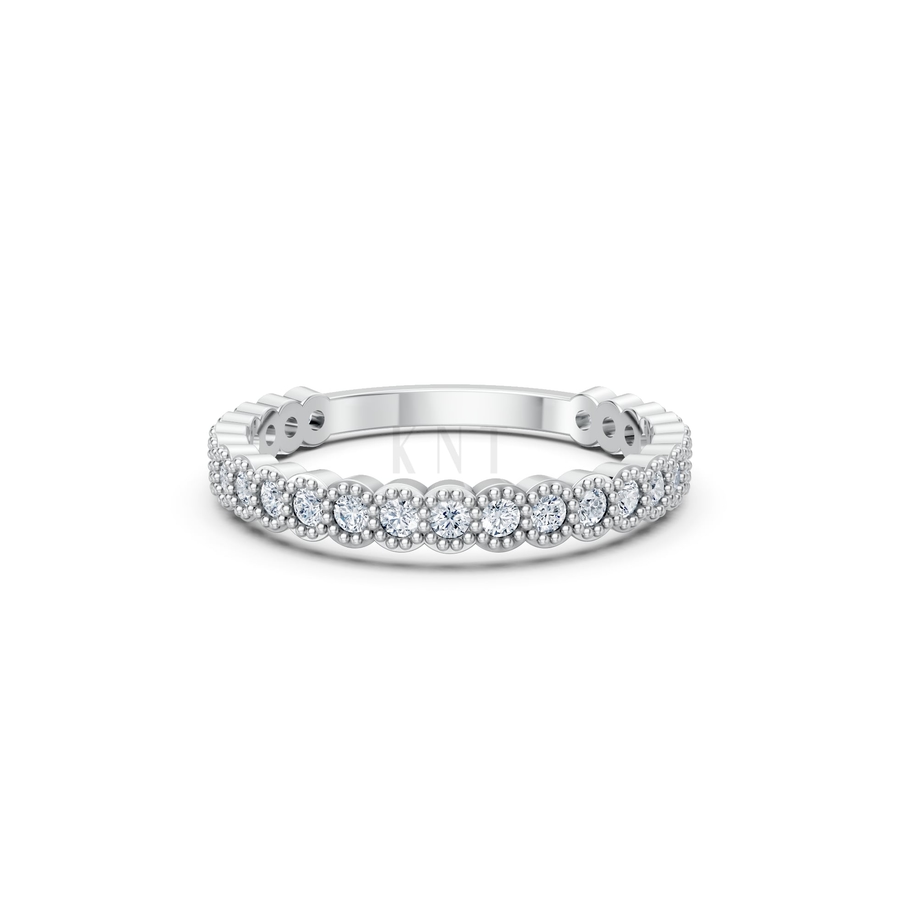 Nhẫn nữ Euro Style RNN3 màu vàng trắng White Gold vàng sáng bóng, thiết kế trẻ trung