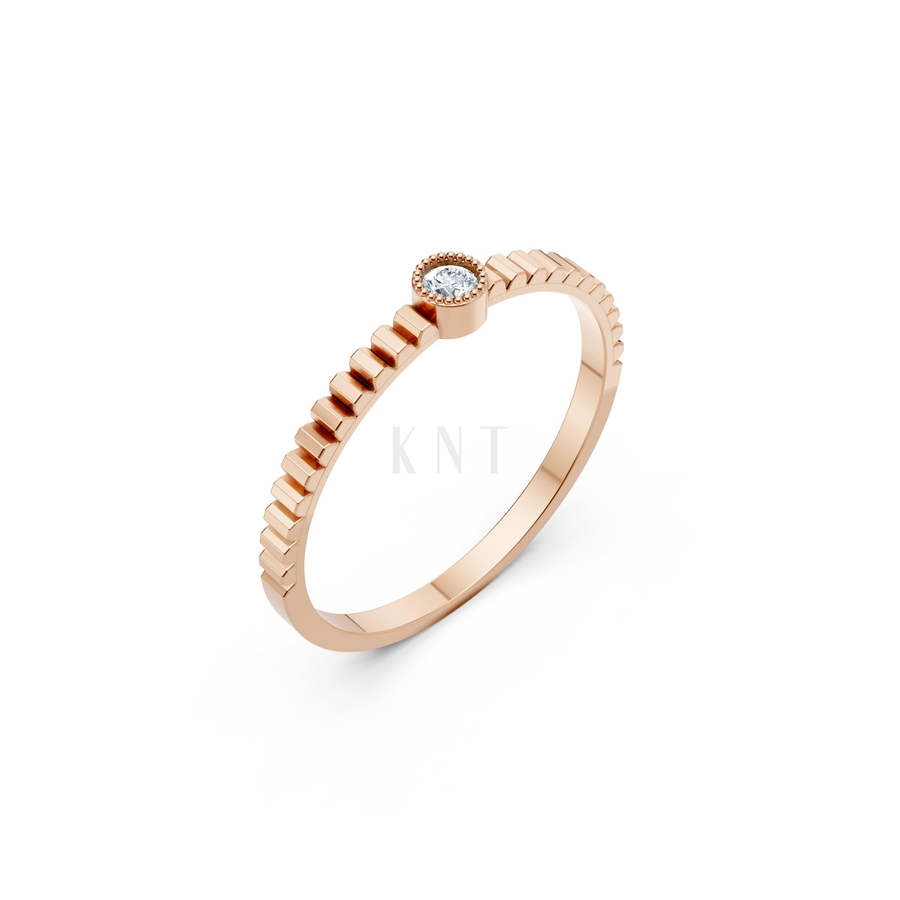 Nhẫn Nữ EURO Style – RNN38 màu vàng hồng Rose Gold họa tiết ấn tượng, cá tính