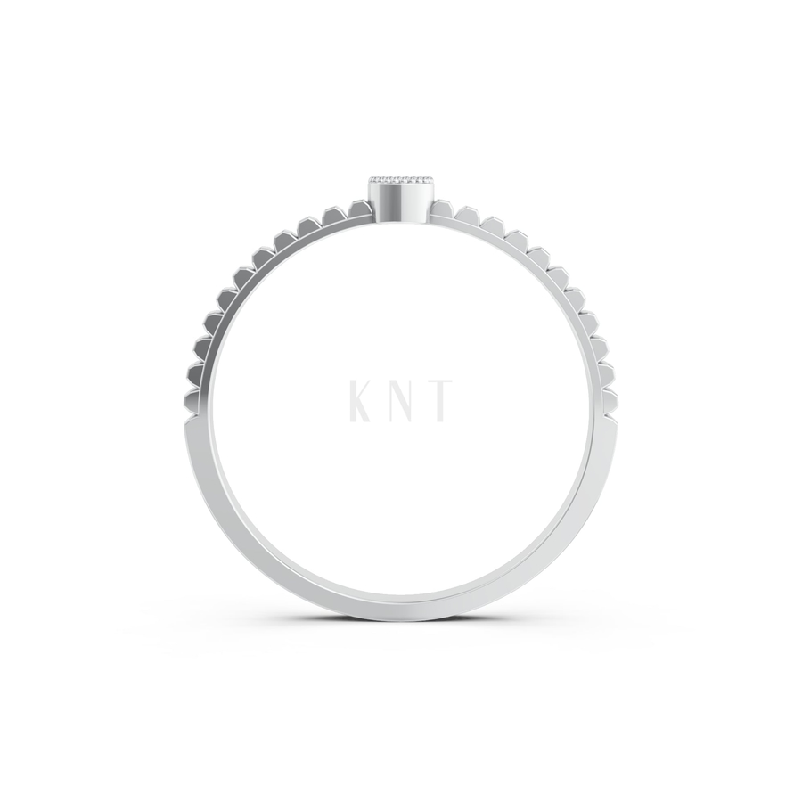 Nhẫn Nữ EURO Style – RNN38 màu vàng trắng White Gold vàng sáng, đường nét sắc sảo, tinh tế