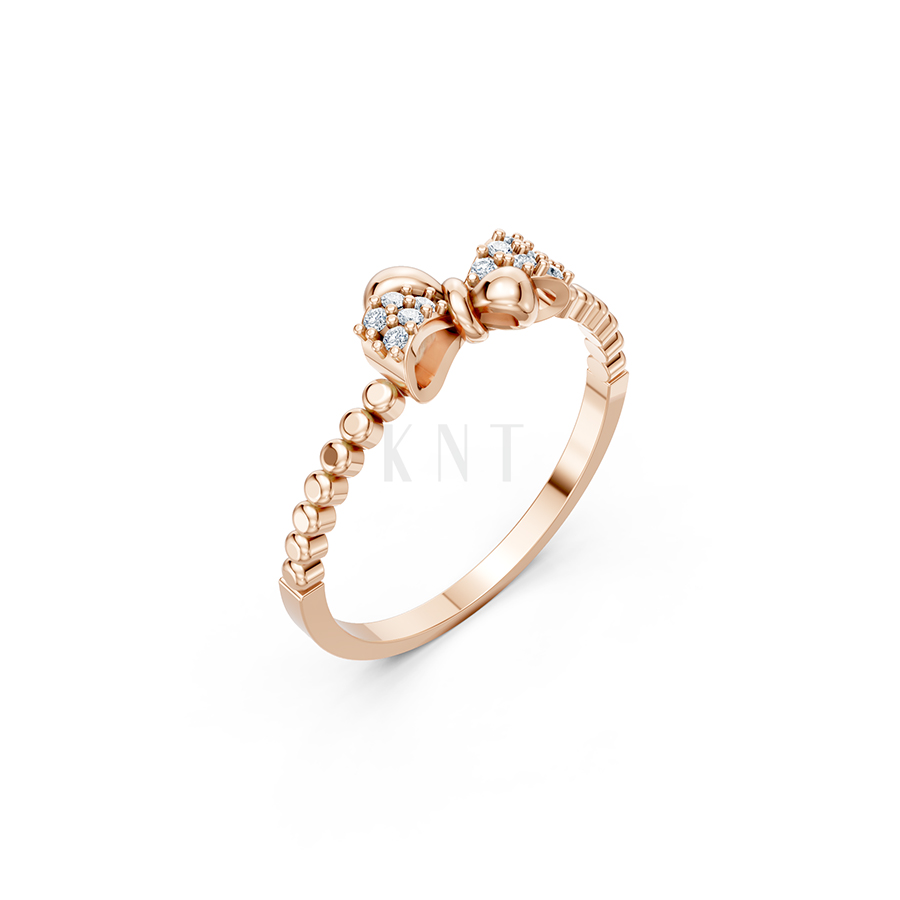 Nhẫn Nữ EURO Style – RNN45 màu vàng hồng Rose Gold họa tiết ấn tượng, cá tính