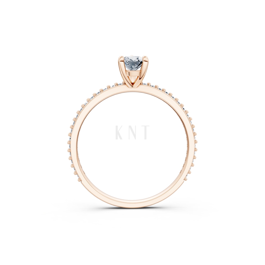 Nhẫn nữ American Style RNN57 màu vàng hồng Rose Gold vàng đẹp, họa tiết hình học, độc đáo