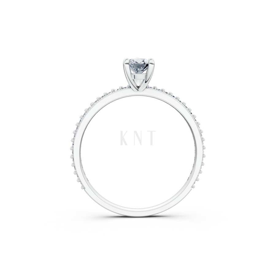 Nhẫn nữ American Style RNN57 màu vàng trắng White Gold kiểu dáng cá tính, hiện đại