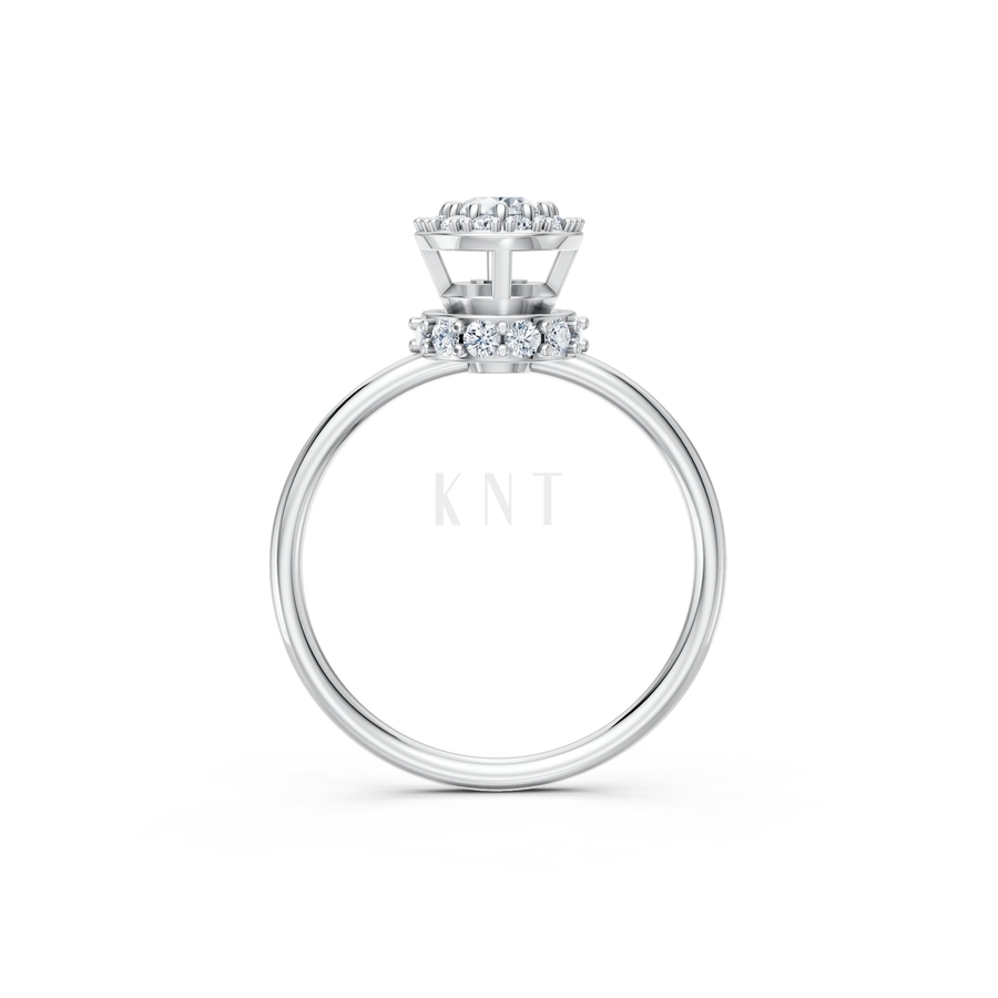 Nhẫn nữ American Style RNN59 màu vàng trắng White Gold kiểu dáng cá tính, hiện đại