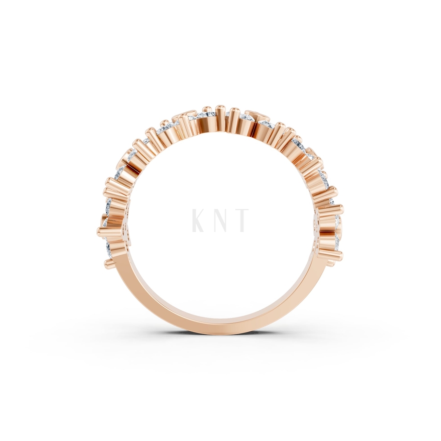 Nhẫn Nữ EURO Style RNN6 màu vàng hồng Rose Gold vàng đẹp, họa tiết hình học, độc đáo