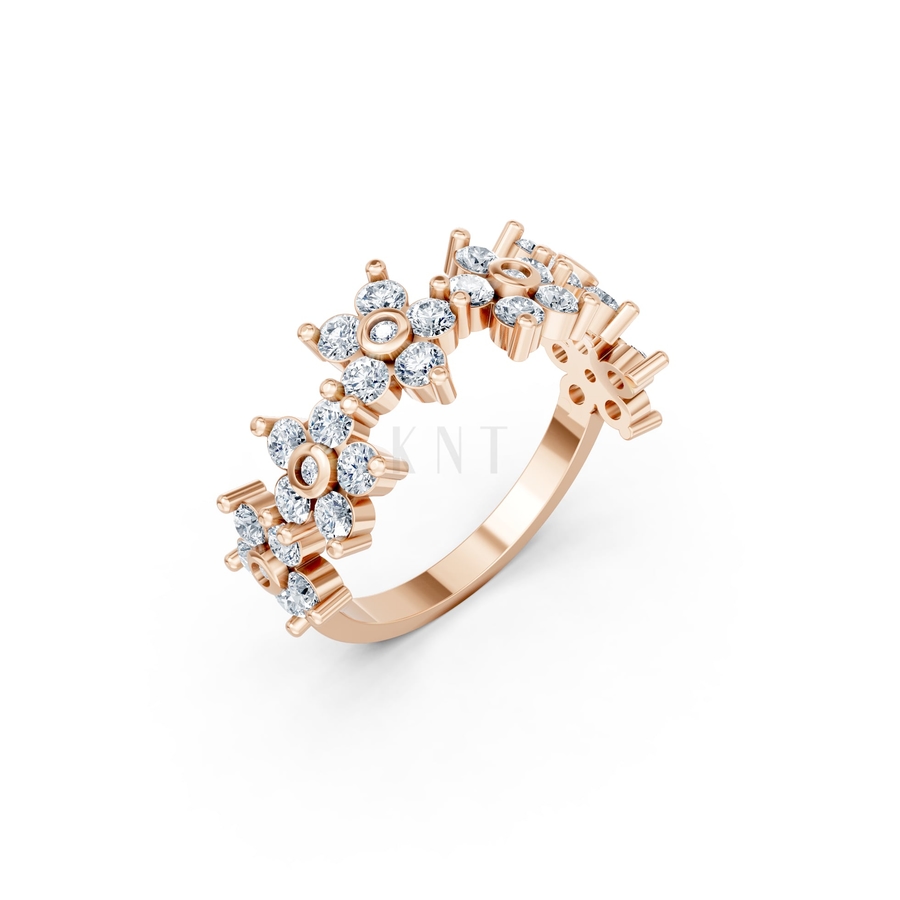 Nhẫn Nữ EURO Style RNN6 màu vàng hồng Rose Gold họa tiết ấn tượng, cá tính