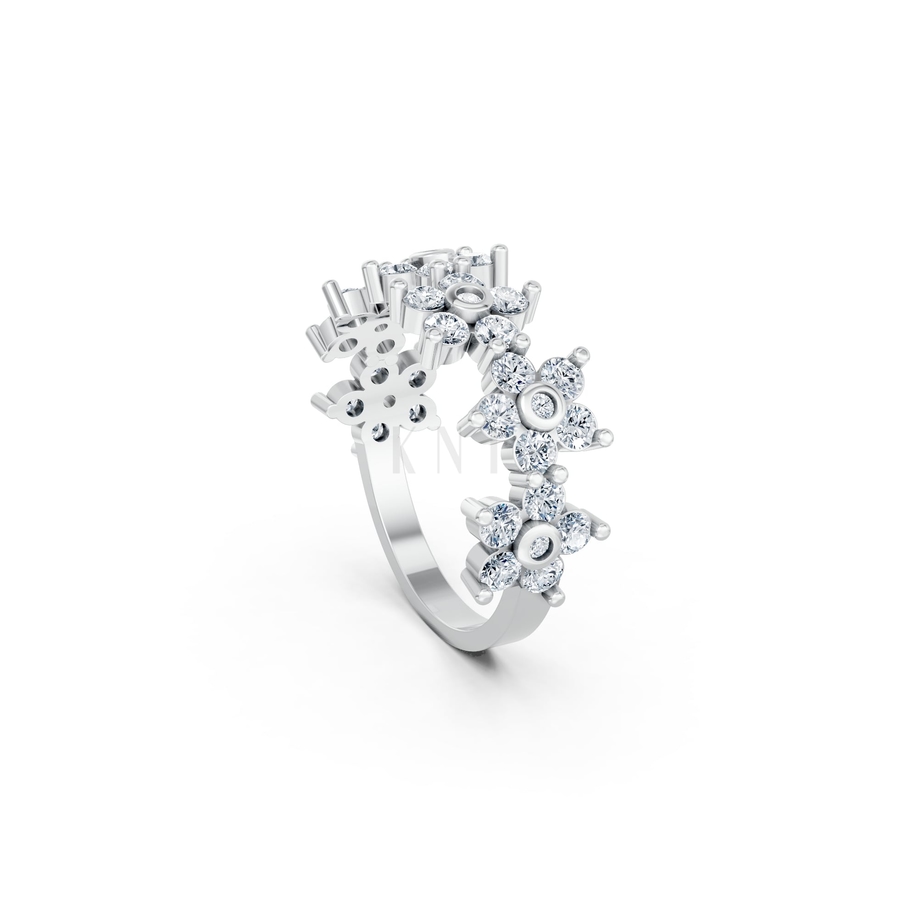 Nhẫn Nữ EURO Style RNN6 màu vàng trắng White Gold vàng sáng, đường nét sắc sảo, tinh tế