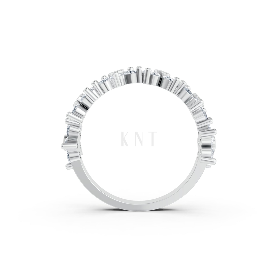 Nhẫn Nữ EURO Style RNN6 màu vàng trắng White Gold kiểu dáng cá tính, hiện đại