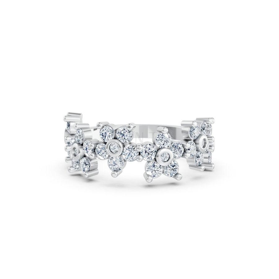 Nhẫn Nữ EURO Style RNN6 màu vàng trắng White Gold vàng sáng bóng, thiết kế trẻ trung