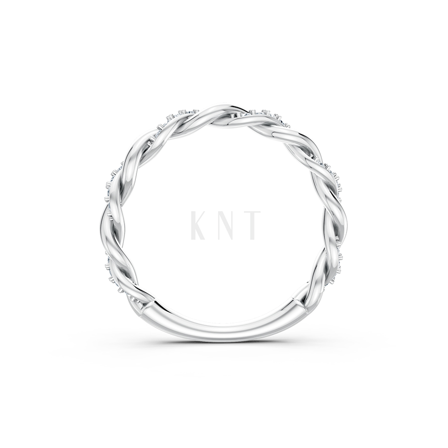 NHẪN NỮ EURO STYLE – RNN72 màu vàng trắng White Gold kiểu dáng cá tính, hiện đại