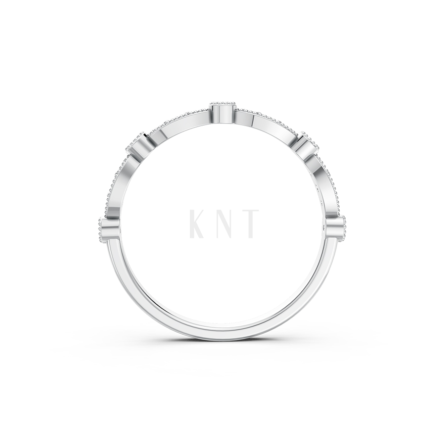 NHẪN NỮ EURO STYLE – RNN74 màu vàng trắng White Gold vàng sáng, đường nét sắc sảo, tinh tế