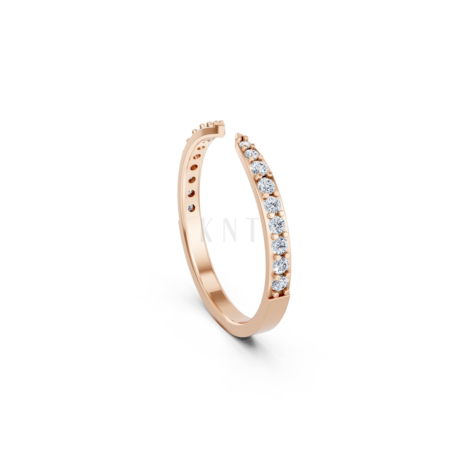 NHẪN NỮ EURO STYLE – RNN75 màu vàng hồng Rose Gold phong cách trẻ trung, nổi bật
