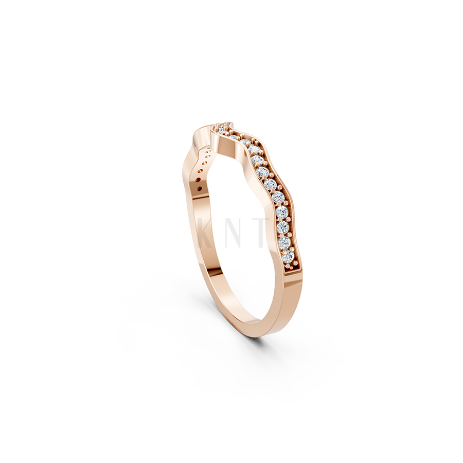 NHẪN NỮ EURO STYLE – RNN78 màu vàng hồng Rose Gold cặp đôi, phong cách trẻ trung, nổi bật