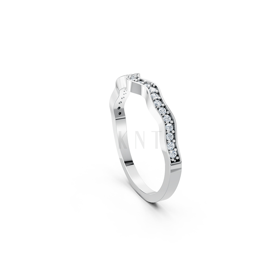 NHẪN NỮ EURO STYLE – RNN78 màu vàng trắng White Gold vàng sáng bóng, thiết kế trẻ trung