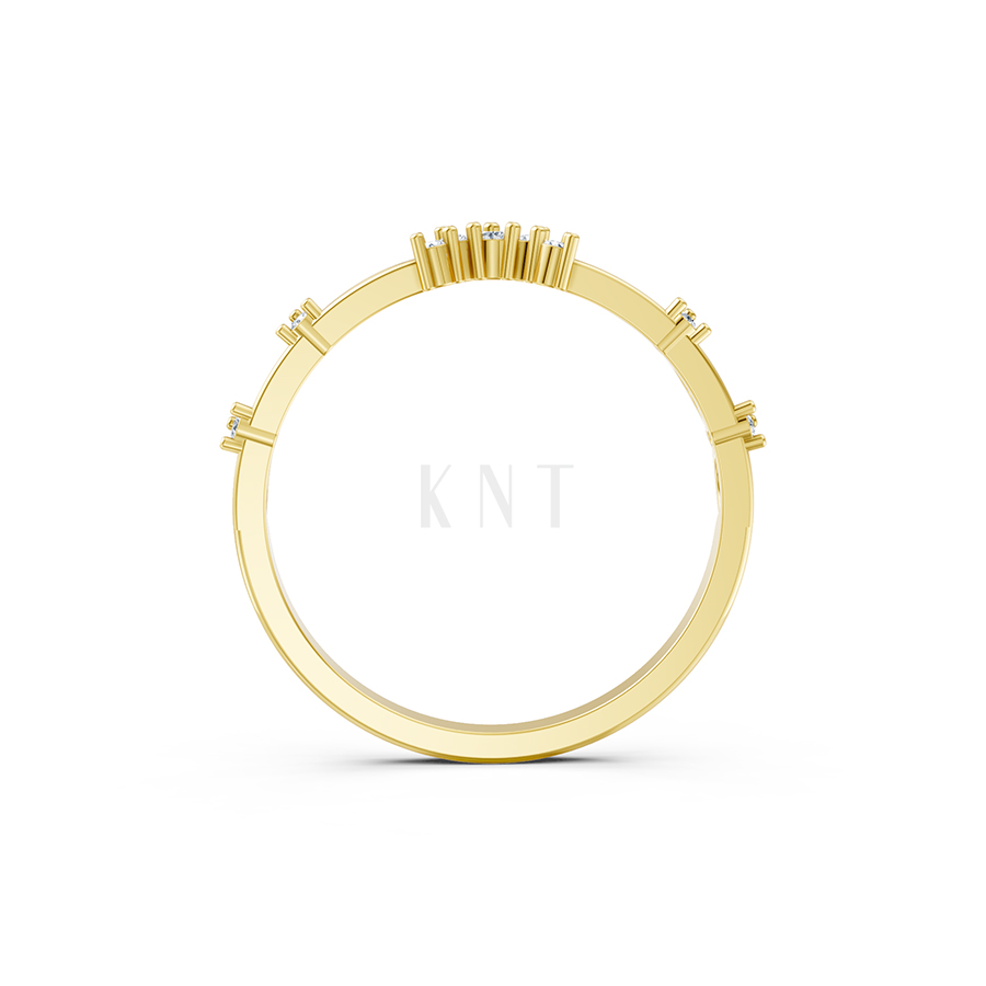 NHẪN NỮ EURO STYLE – RNN80 màu Vàng Gold mặt nhẫn chạm khắc tinh xảo, độc đáo