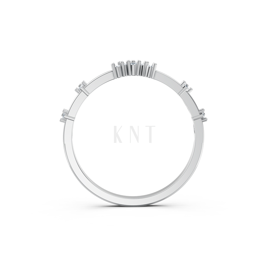 NHẪN NỮ EURO STYLE – RNN80 màu vàng trắng White Gold kiểu dáng cá tính, hiện đại