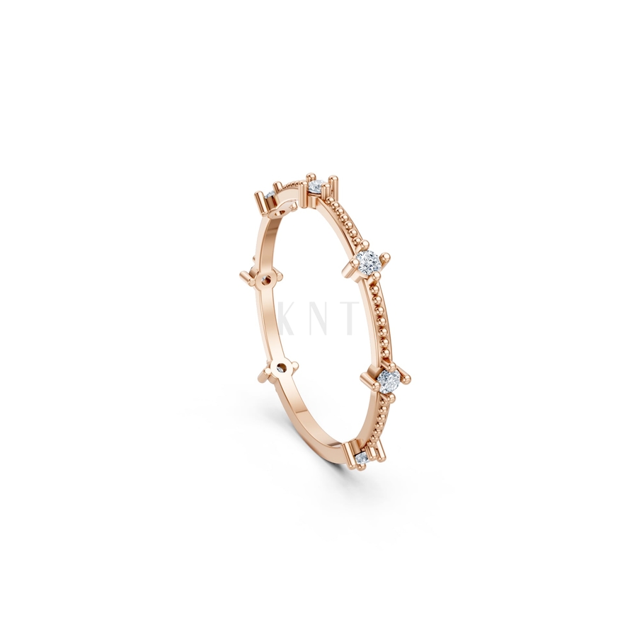 Nhẫn nữ Euro Style RNN9 màu vàng hồng Rose Gold phong cách trẻ trung, nổi bật
