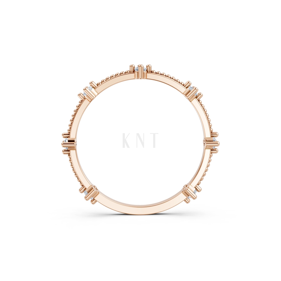 Nhẫn nữ Euro Style RNN9 màu vàng hồng Rose Gold vàng đẹp, họa tiết hình học, độc đáo