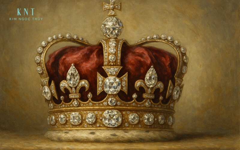 Vương miện của hoàng gia châu Âu có đính những viên kim cương lớn, lộng lẫy