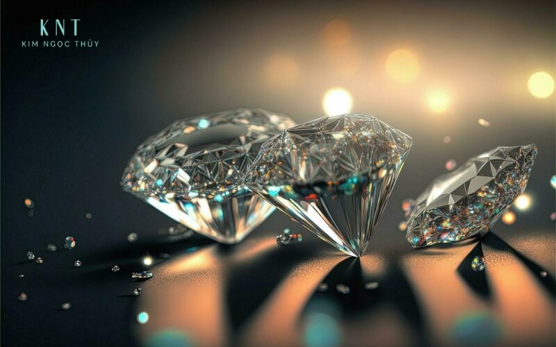 Viên kim cương tỏa ra những luồng sáng rực rỡ và thanh lọc năng lượng