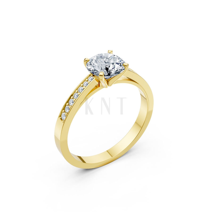 Nhẫn đính hôn LX3D màu Vàng Gold thiết kế tinh tế, sang trọng