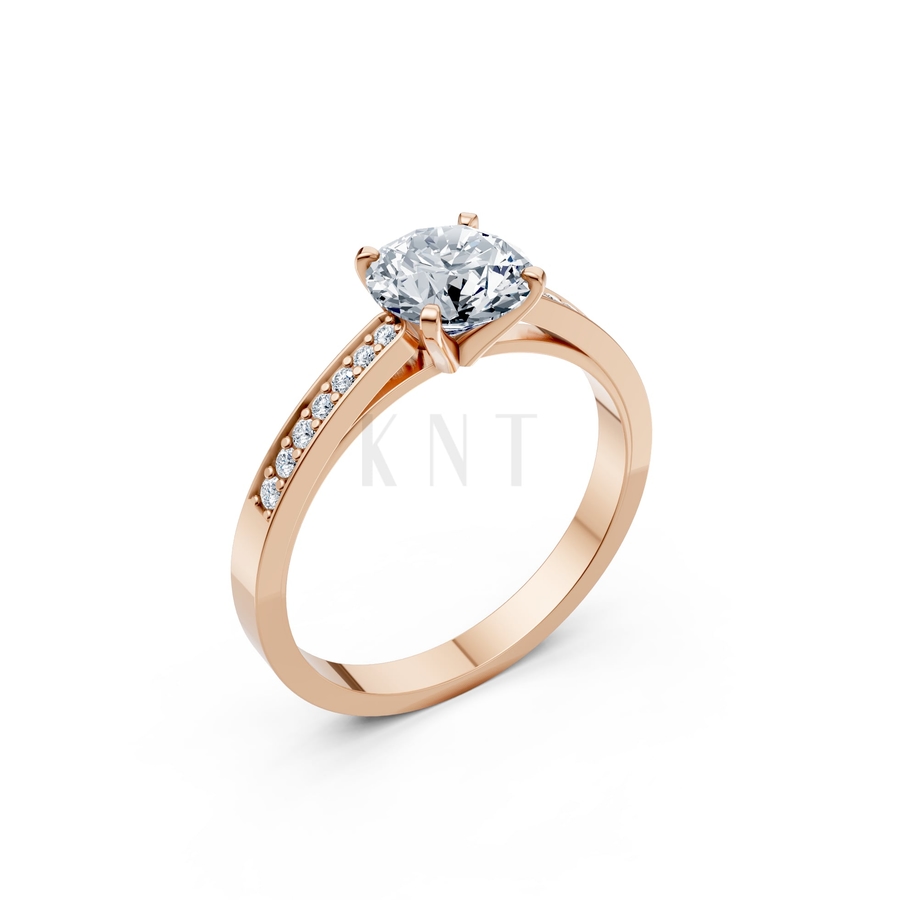 Nhẫn đính hôn LX3D màu vàng hồng Rose Gold họa tiết ấn tượng, cá tính
