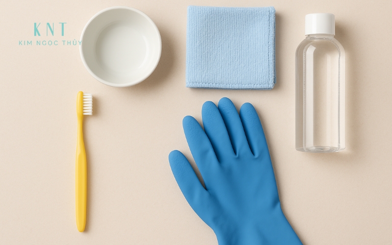 Các vật dụng cần thiết để rửa trang sức