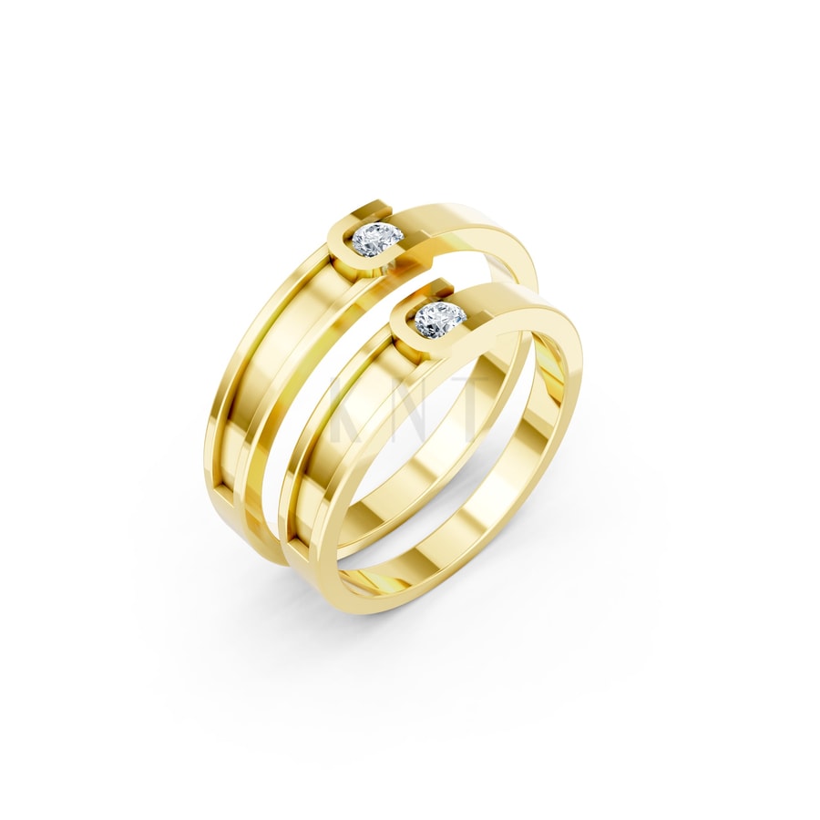 NHẪN CƯỚI A163 Vàng Gold thiết kế tinh tế, sang trọng