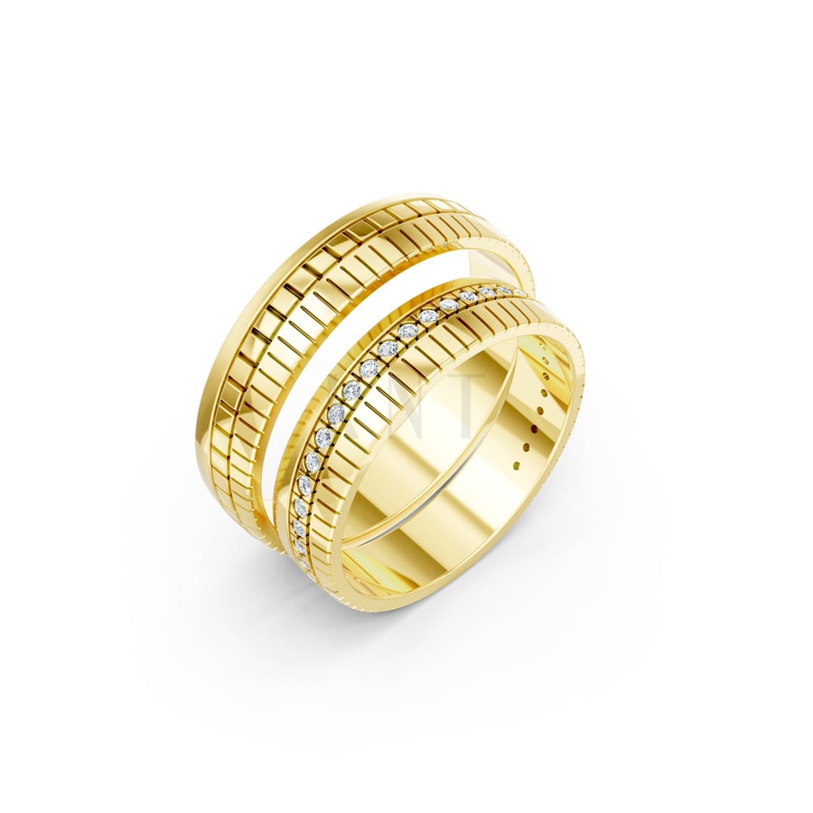 NHẪN CƯỚI A190 Vàng Gold thiết kế tinh tế, sang trọng