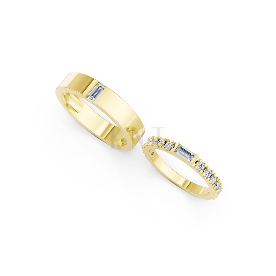 NHẪN CƯỚI A193 Vàng Gold thiết kế phá cách, sang trọng