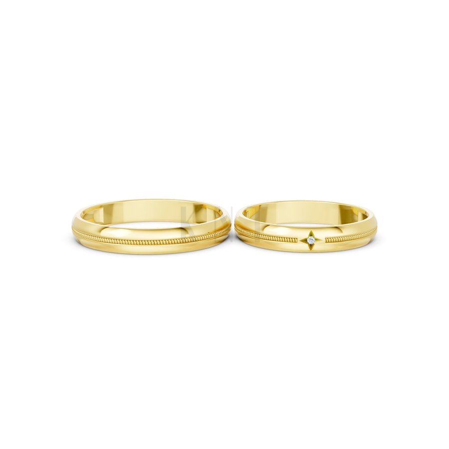 NHẪN CƯỚI A200 Vàng Gold vàng 10K/14K/18K/607 cao cấp, thanh lịch