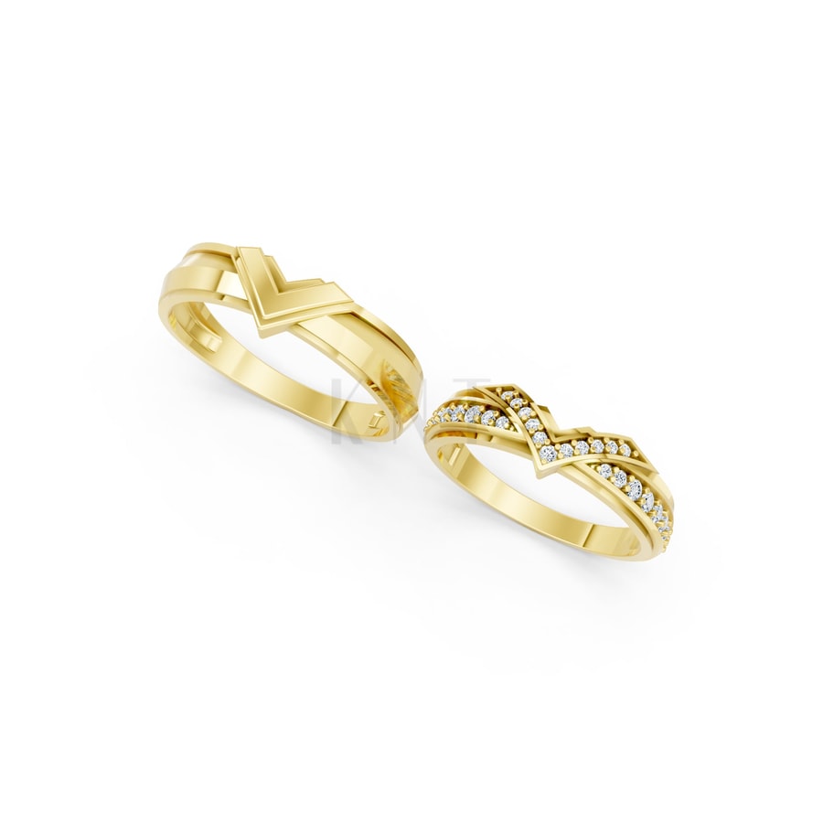 NHẪN CƯỚI A214 Vàng Gold thiết kế tinh xảo, độc đáo