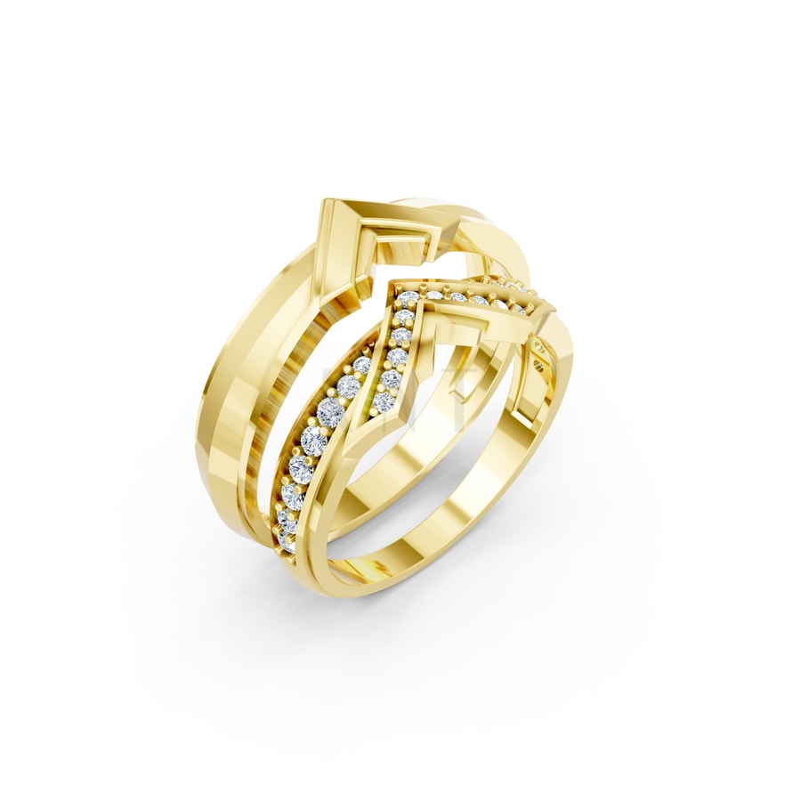 NHẪN CƯỚI A214 Vàng Gold thiết kế tinh tế, sang trọng