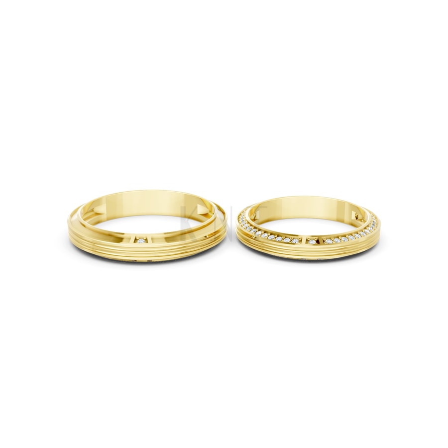 NHẪN CƯỚI A237 Vàng Gold vàng 10K/14K/18K/607 cao cấp, thanh lịch