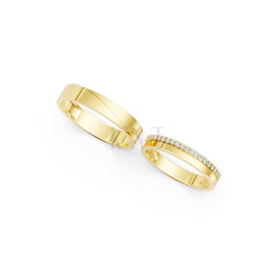 NHẪN CƯỚI A245 Vàng Gold thiết kế tinh xảo, độc đáo