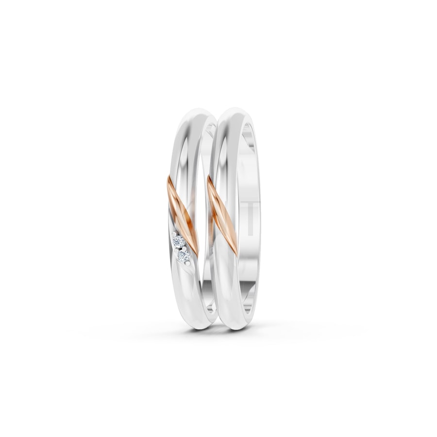 NHẪN CƯỚI A252 phối màu Dual Color phong cách trẻ trung, nổi bật