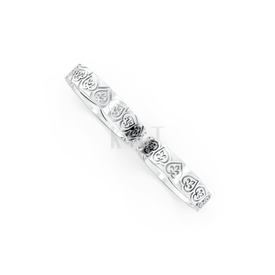 Nhẫn cưới H58 vàng trắng White Gold kiểu dáng cá tính, hiện đại