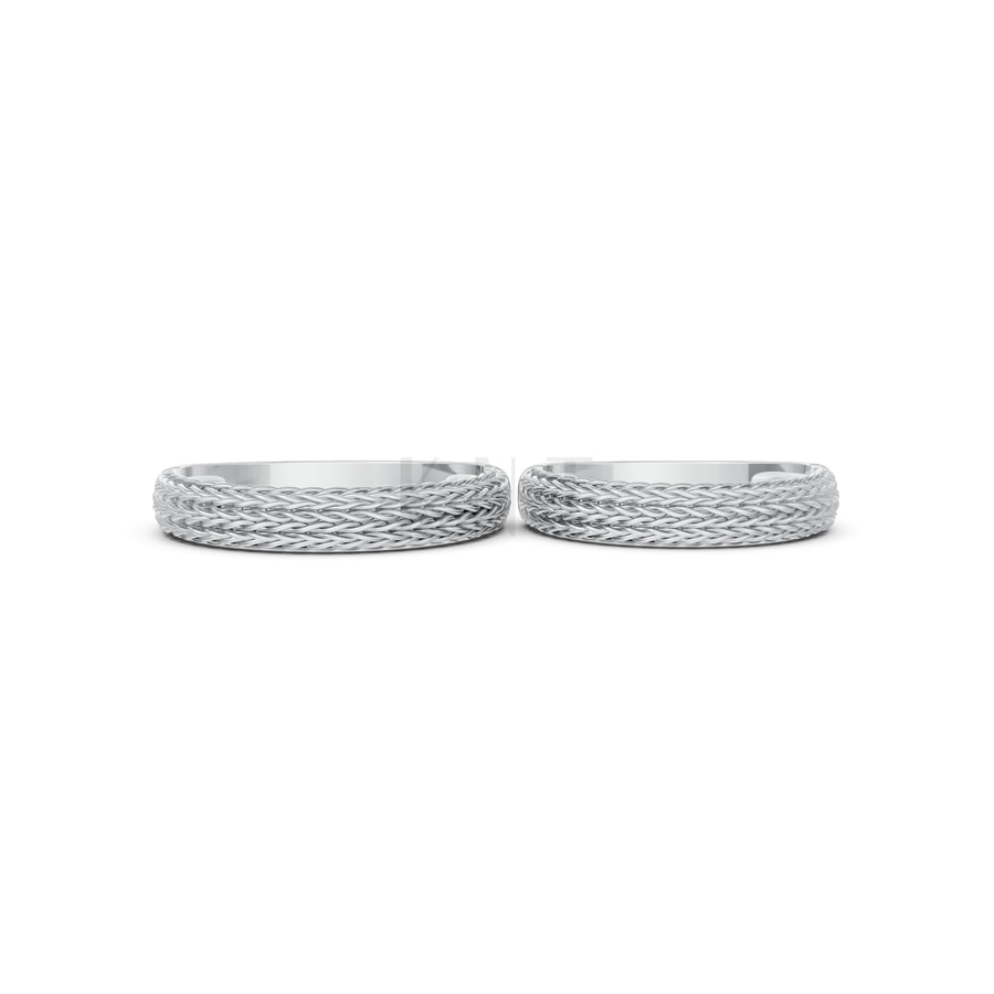 Nhẫn cưới H70 vàng trắng White Gold thiết kế trẻ trung, hiện đại