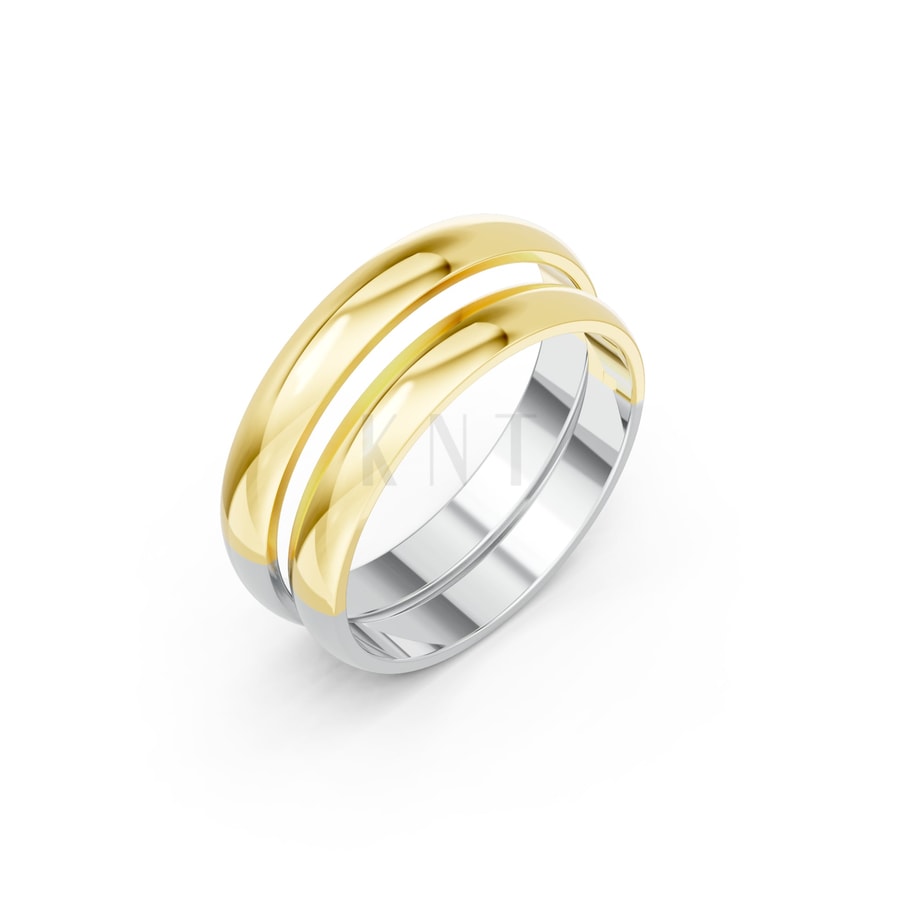 Nhẫn cưới H76 phối màu Dual Color họa tiết ấn tượng, cá tính
