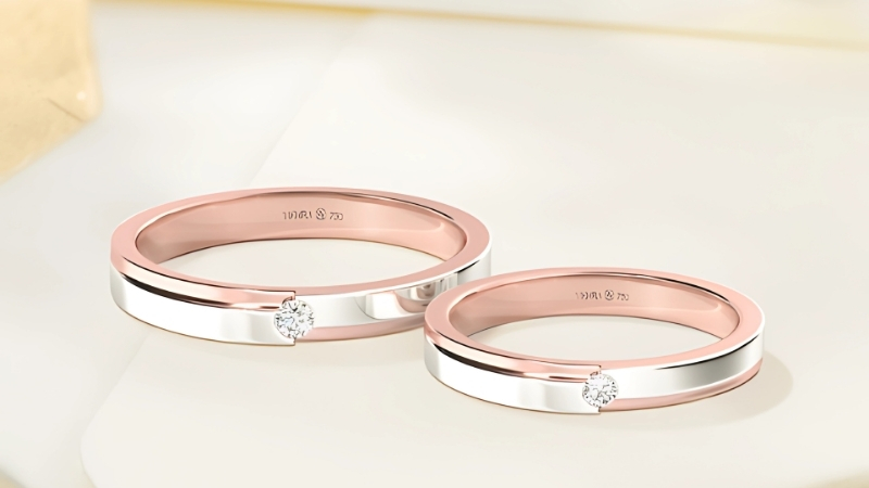 Một cặp nhẫn cưới hai màu sẽ mang những ý nghĩa riêng
