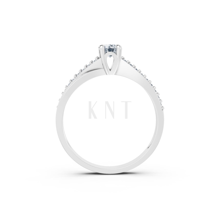 NHẪN ĐÍNH HÔN – R7 vàng trắng White Gold kiểu dáng cá tính, hiện đại