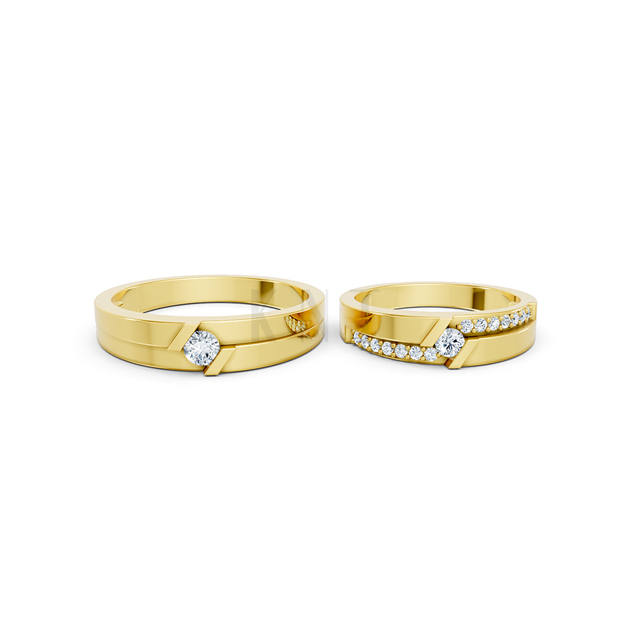 Nhẫn cưới S13 Vàng Gold thiết kế tinh xảo, độc đáo