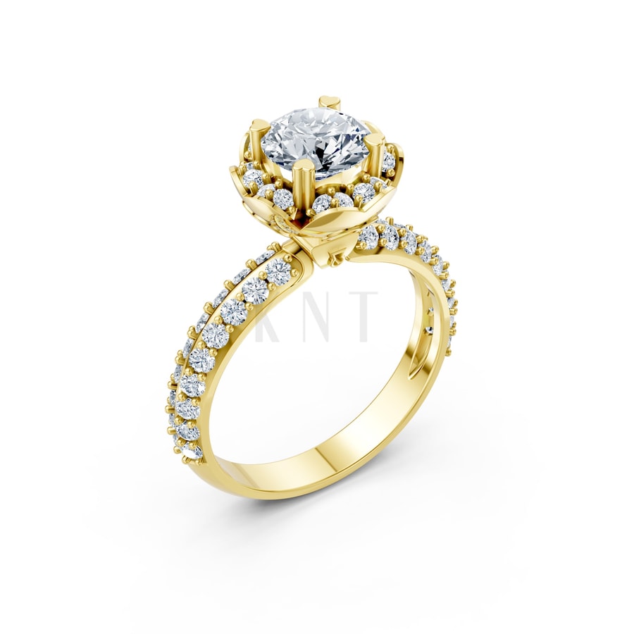 Nhẫn đính hôn Paris TBR16 Vàng Gold thiết kế tinh tế, sang trọng