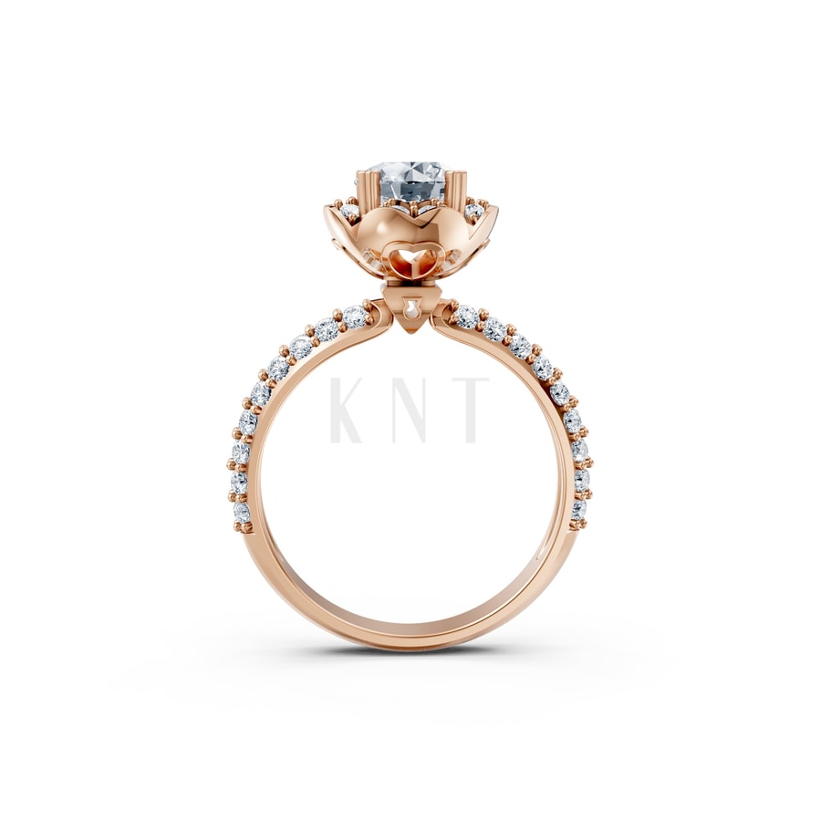 Nhẫn đính hôn Paris TBR16 vàng hồng Rose Gold vàng đẹp, kiểu dáng trẻ trung, độc đáo