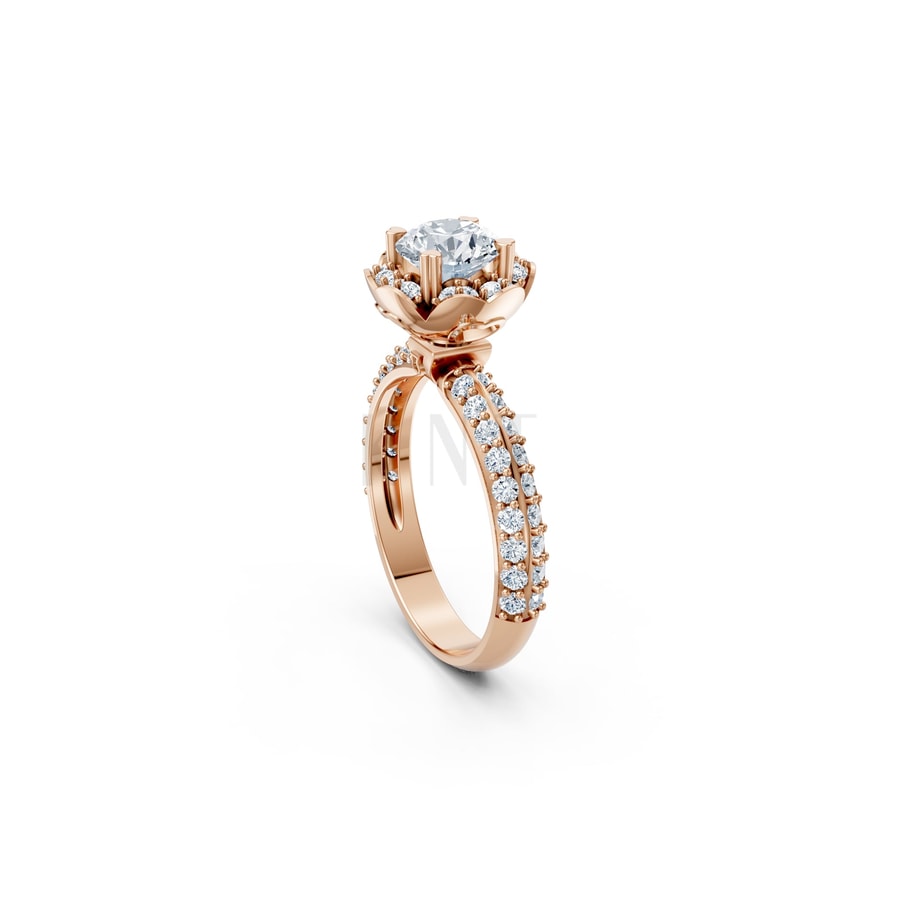 Nhẫn đính hôn Paris TBR16 vàng hồng Rose Gold phong cách trẻ trung, nổi bật